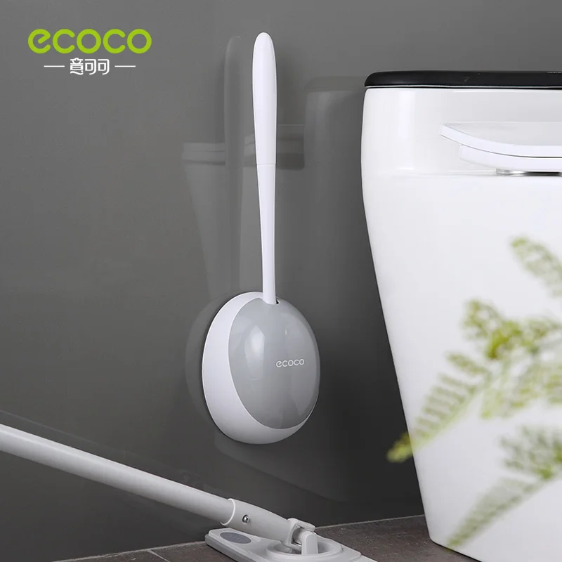 ECOCO-Cabeça De Escova De Silicone De Parede para WC, Ferramentas De Limpeza De Drenagem Rápida, WC Doméstico, Acessórios Do Banheiro