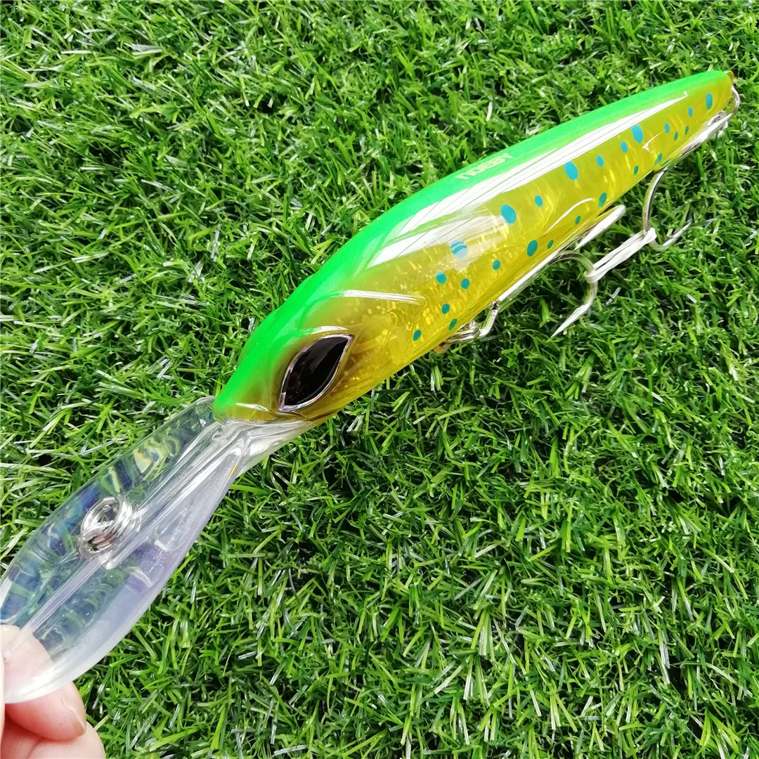 18cm 90g Wobbler Angelköder Großer Crankbait Minnow Peche Bass Trolling Kunstköder Hecht Karpfen Köder Peche Angelzubehör – Detail 17