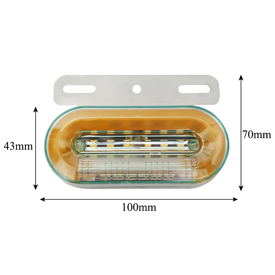 10pcs Caravan Accessories 24V Truck Side Lamp Warning Tail Orange 3 Modes Lorry Signal Indicatorled Rear Lights for Trailer