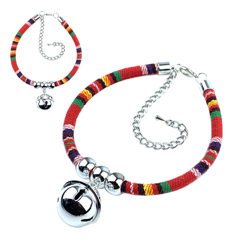 

Ethnic printing Cat Bells Collar Adjustable Kitten Collar For Pet cat Small Medium Dog Puppy Calico Necklace With Bell Product