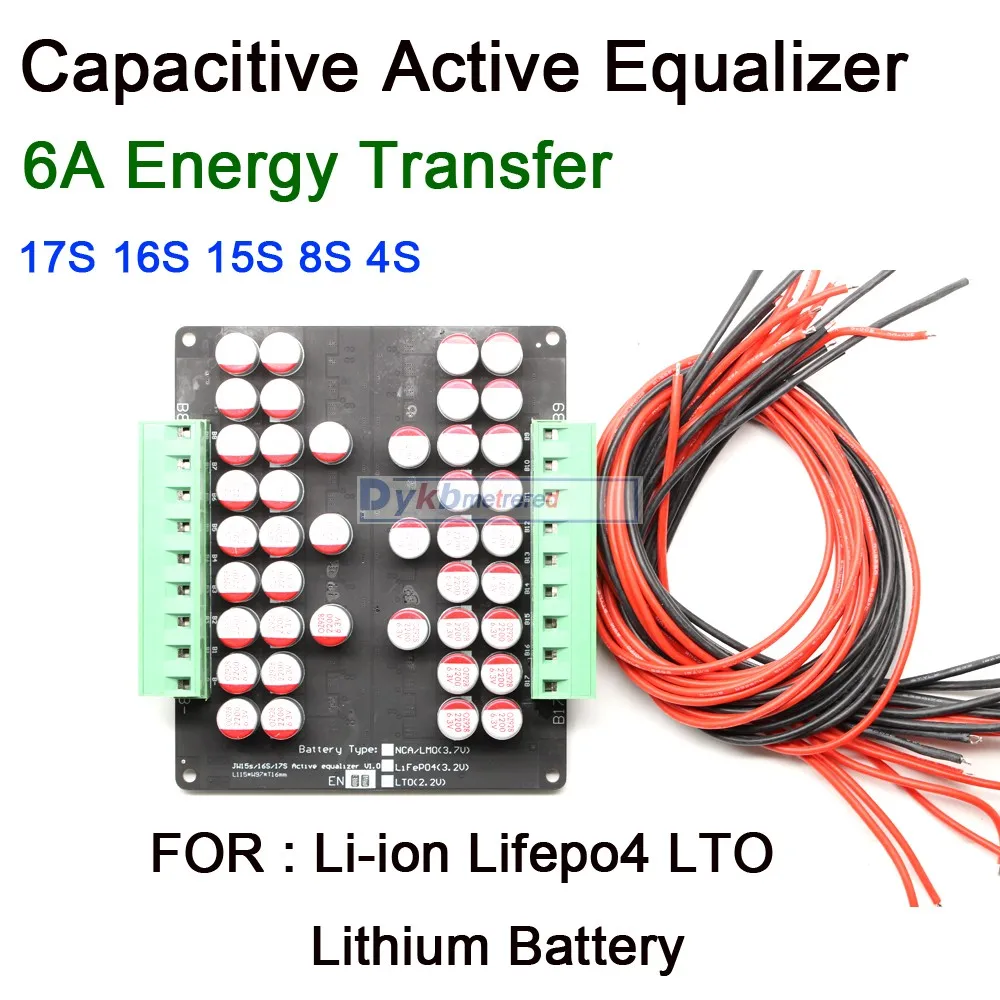 DYKB 3S-20S 6A BMS Active Balancer Board Energy Transfer Balance Li-ion Lifepo4 LTO Lithium Battery 4S 7S 8S 10S 12S 13S 14S 16S