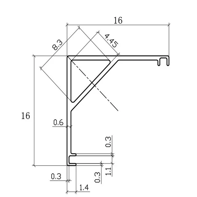 2-26pcs/lot 0.5m/pcs 45 degree angle aluminum profile for 5050 3528 5630 LED strips Milky white/transparent cover strip channel