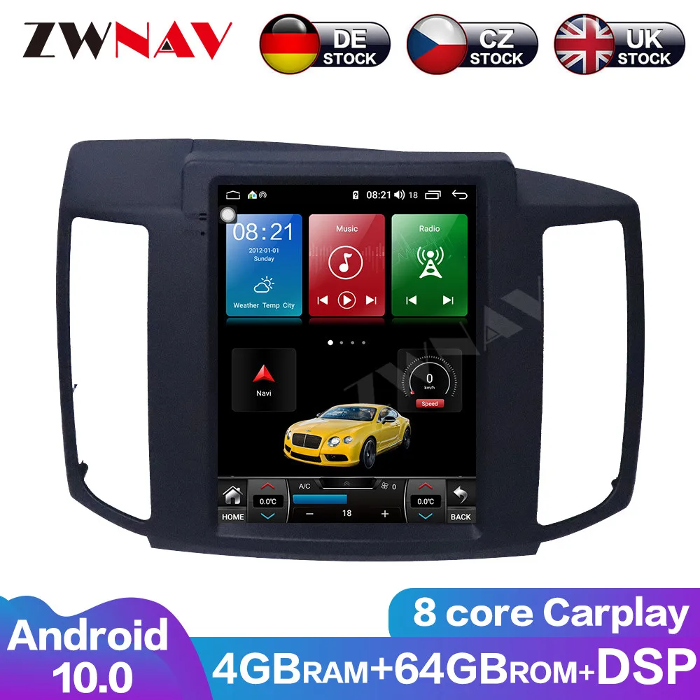 

8 Core Carplay Android 10 4+64G Tesla Screen DSP For Nissan Cima 2009-2012 Car Multimedia Player GPS Navigation DVD Player