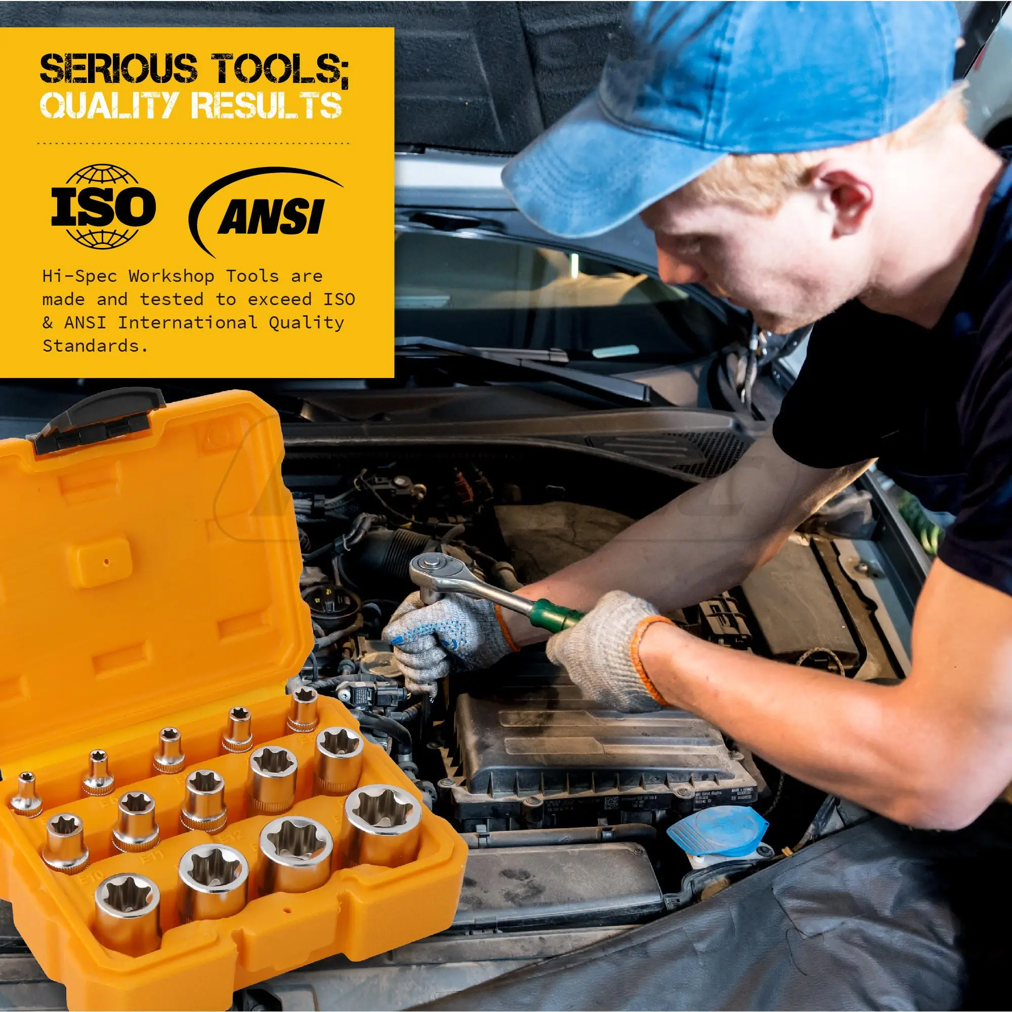Hi-Spec Cơ Hội Thảo 14Pc Nữ E TORX Sao Bộ Ổ Cắm 1/4 3/8 1/2 Bên Ngoài Mô Men Xoắn Ổ Cắm Cờ Lê Đầu bộ Xe Ô Tô Tự Động Dụng Cụ Sửa Chữa