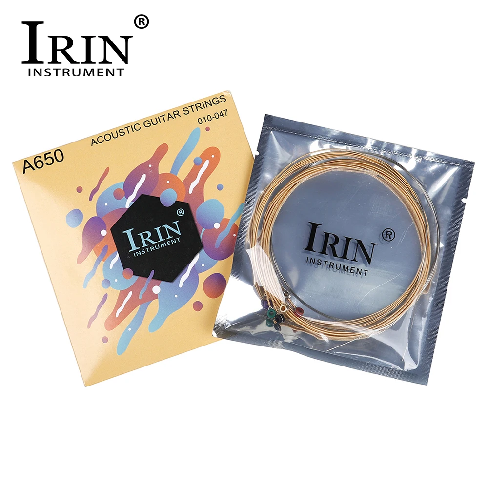 IRIN-cuerdas de acero inoxidable para guitarra acústica, accesorios para instrumentos musicales, bronce fosforoso, 1-6, 10 juegos