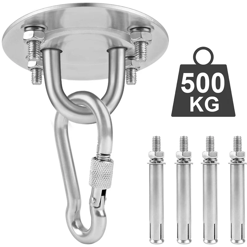 

304 Stainless Steel Suspension Bracket Hammock Mount Ceiling Hook Anchor Hanger For Gym Training Aerial Yoga Swing Hanging Kit