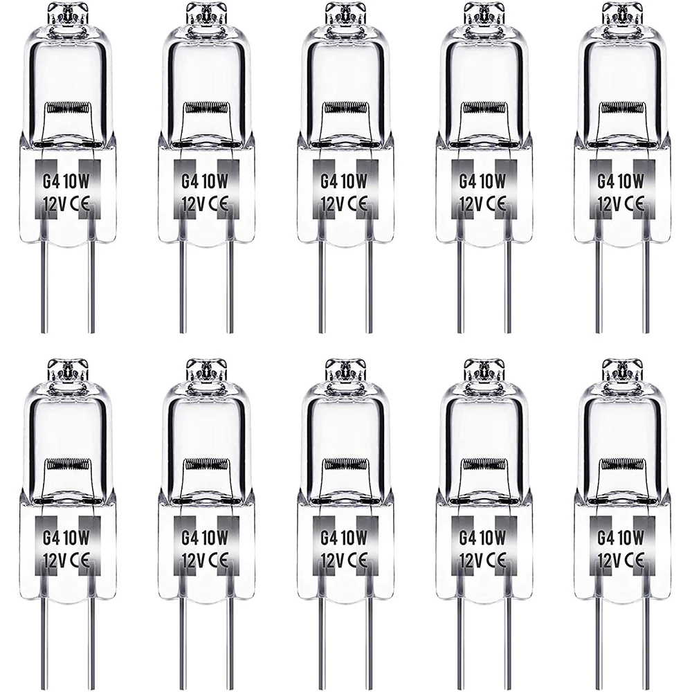 5/10/20pcs/Lot G4 Halogen Bulb Inserted Beads Crystal 12V 10W 20W Indoor Room Lighting Bulb Globe Lot JC LED