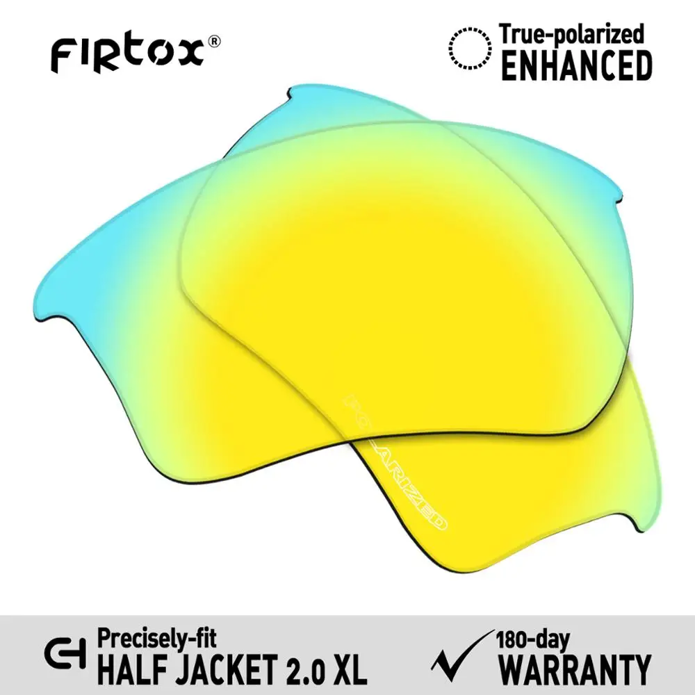 Firtox Anti-Seawater Polarized Lenses Replacement for-Oakley Half Jacket 2.0 XL OO9154 Sunglasses (Lens Only) - Multiple Colors