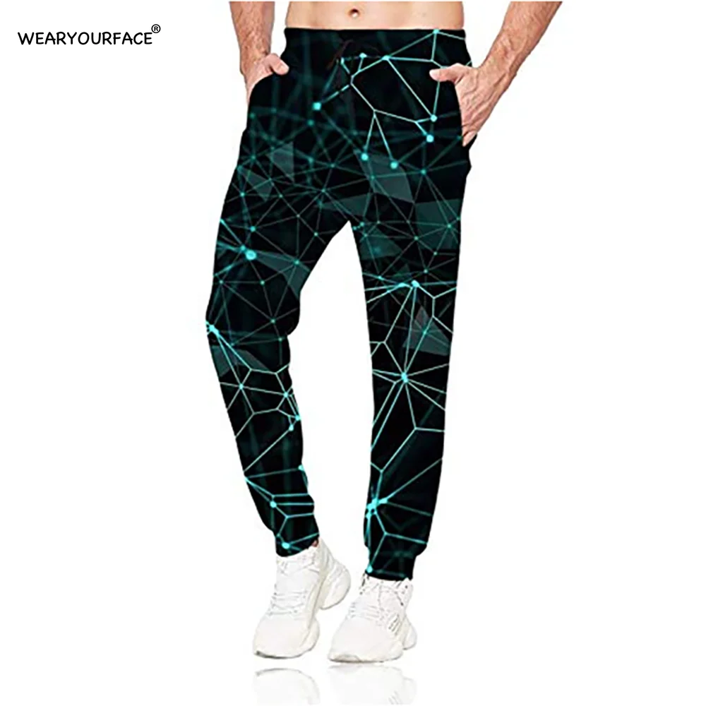 Abacaxi constellation 3d em todo o imprimir comprimento total joggers calças hipster moda streetwear moletom masculino unisex roupas