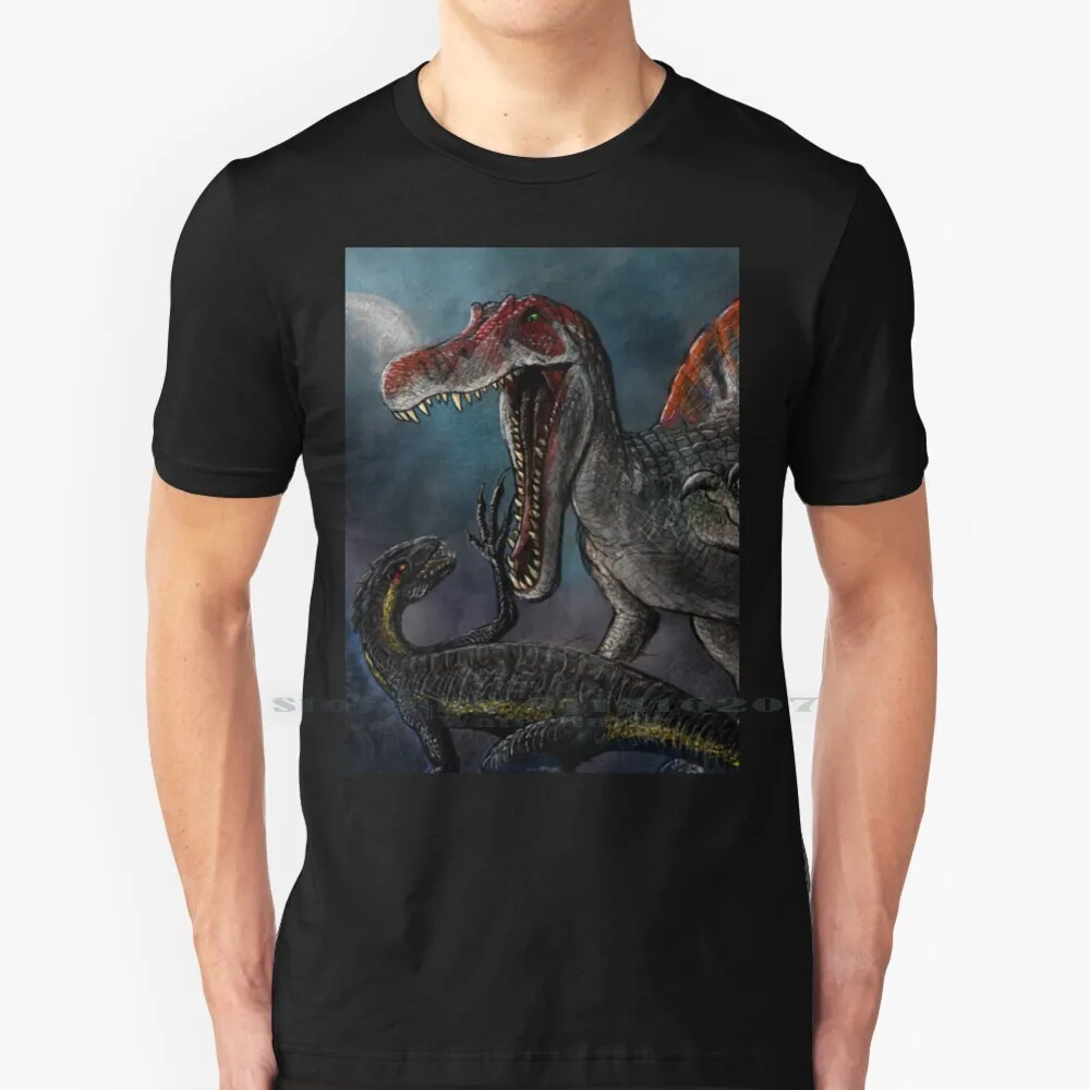 Spinosaurus Vs Indominus Rex Dinosaur Battle 100% Cotton T Shirt Dinosaurs Indoraptor Spinosaurus Dinosaur Battle World Fallen