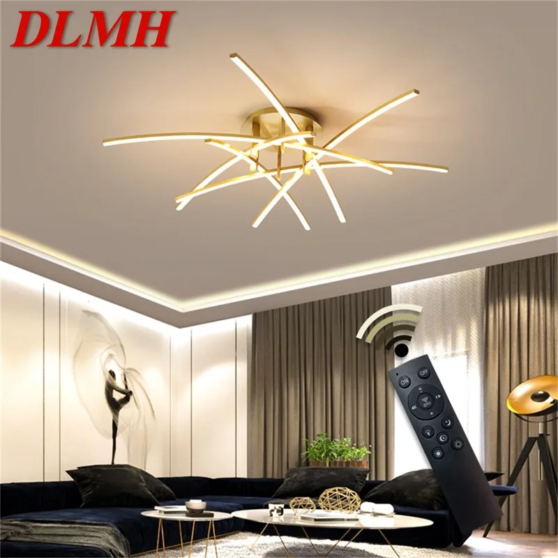 

DLMH Chandelier Ceiling Light Fixtures with Remote Control Dimmable 220V 110V Modern Decorative For Home Living Room Dining