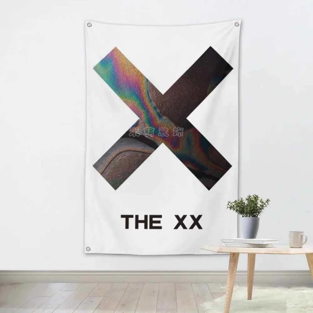 

THE XX Rock and Roll Pop Band Team Logo Concert Posters Flag & Banner Popular Music Theme Painting KTV Bar Cafe Home Wall Decor