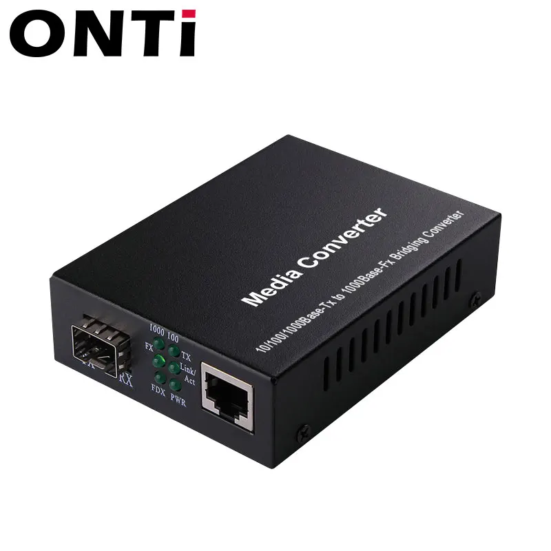 ONTi SFP Fiber to RJ45 Media Converter SFP 10/100/1000M Ethernet Converter Transceiver with Optical Module Compatible Cisco etc