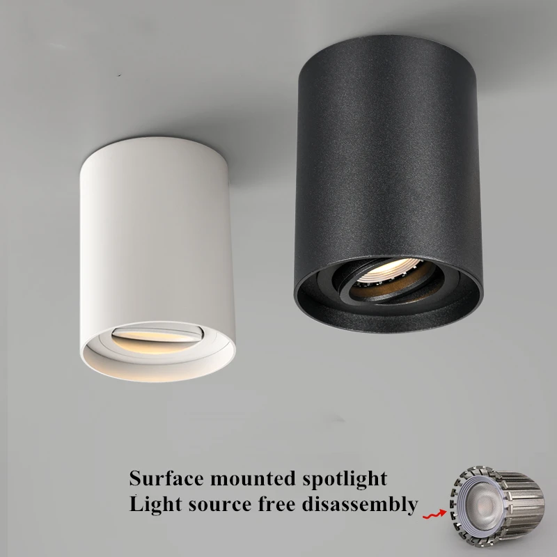 Dimmable Rotating 360° LED Downlights 10W 12W COB LED Ceiling Spot Lights GU10 Light Source LED Background Lamps Indoor Lighting