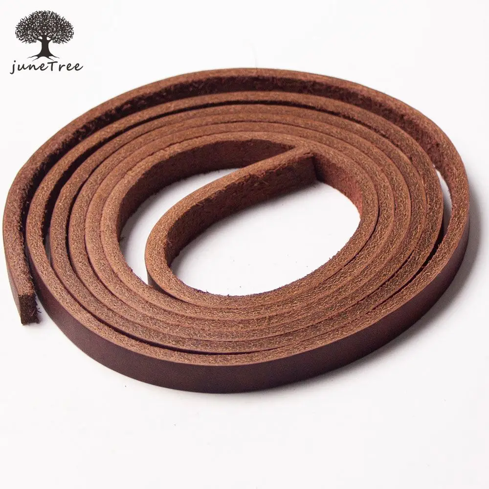 Junetree cowhide leather skin vegetable tanned leather genuine leather Strip thickness about 5 mm  thick