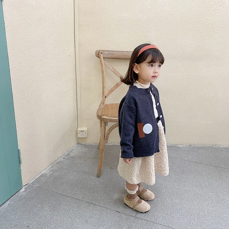 Girls\' 2022 Autumn And Winter New Looped Wool Skirts Children\'S Skirts Thickened Western-Style Little Girls Skirts