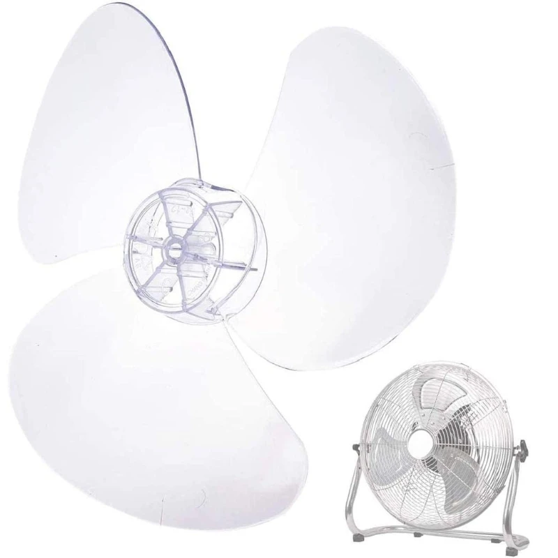 3 Leaves Clear Plastic Fan Blade Replacement for 12/11/16 Inch Pedestal Fan Stand Fan Table Fan Accessories