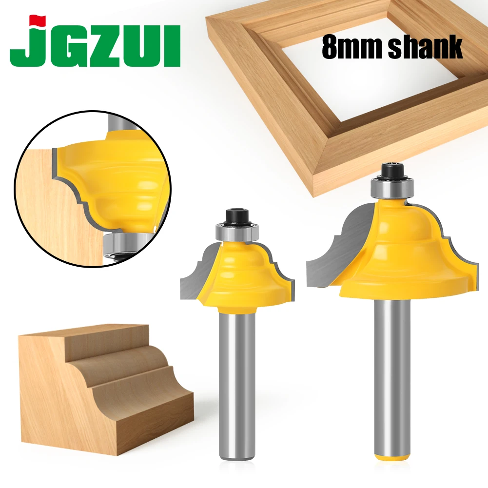 8mm shank Corner Round Over Router Bit with BearingMilling Cutter for Wood Woodwork Tungsten Carbide