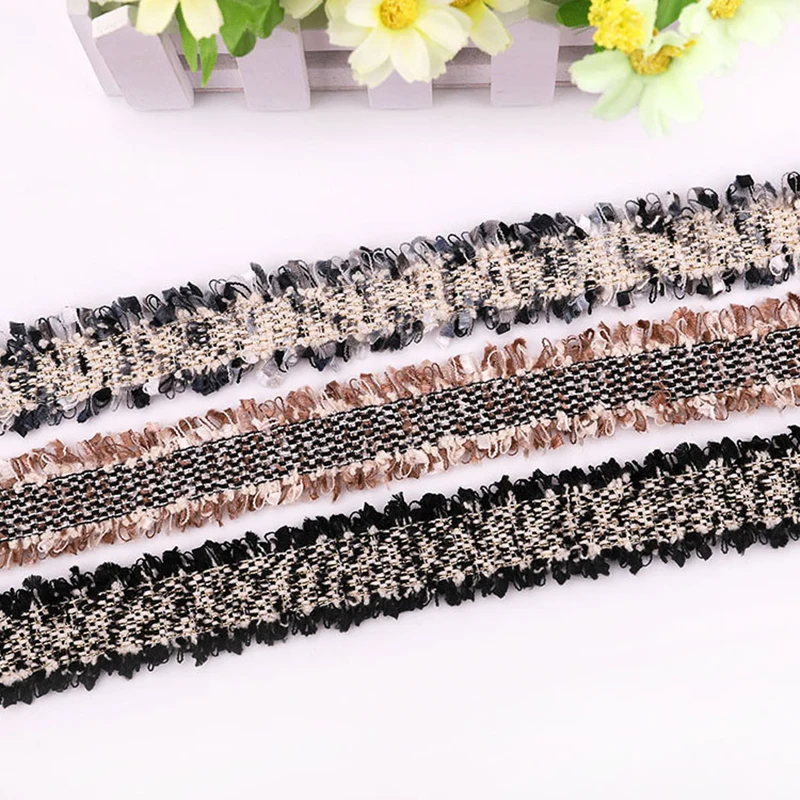 2yards Gold ilver line Kintted 3cm Color Vintage Webbing Lace Clothing Fabric Sewing Trimmings Accessories