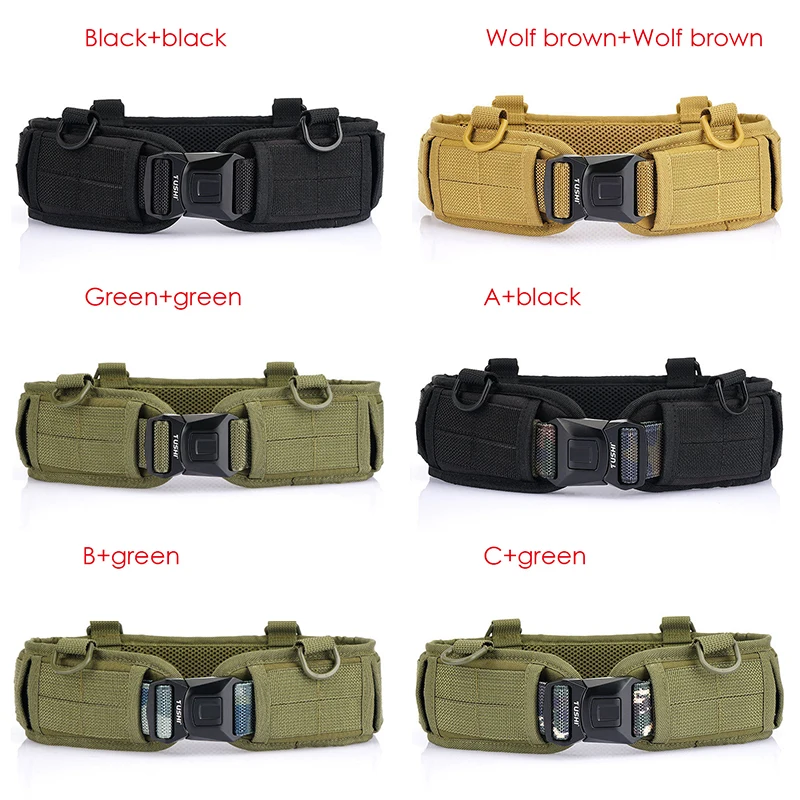 VATLTY New Tactical Belt Molle for Men Metal Buckle Strong Nylon Military Belt Outdoors Waistband Girdles Male