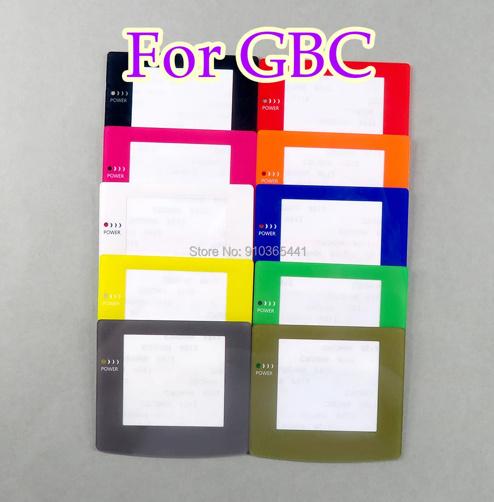Écrans de couleurs en plastique de remplacement pour GBC, 30 pièces, pour Gameboy Color GBC, pièces de Console, accessoires, couvercle d'objectif miroir en plastique