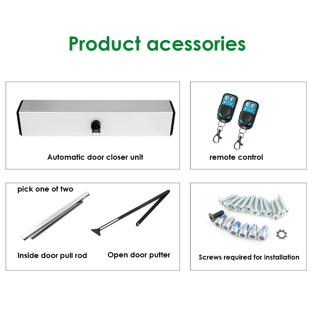 Automatic System for Home Office Market Swing Door Opener 90 Degree Automatic Door Lock System Electric Gate With Remote Control