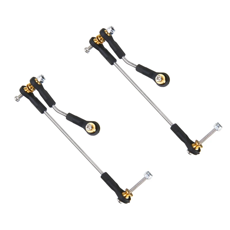 2 Set Steering Pull Rod Servo Rod Upgrade Parts for WPL B14 B24 B16 B36 C14 C24 C44 1/16 RC Car Accessories