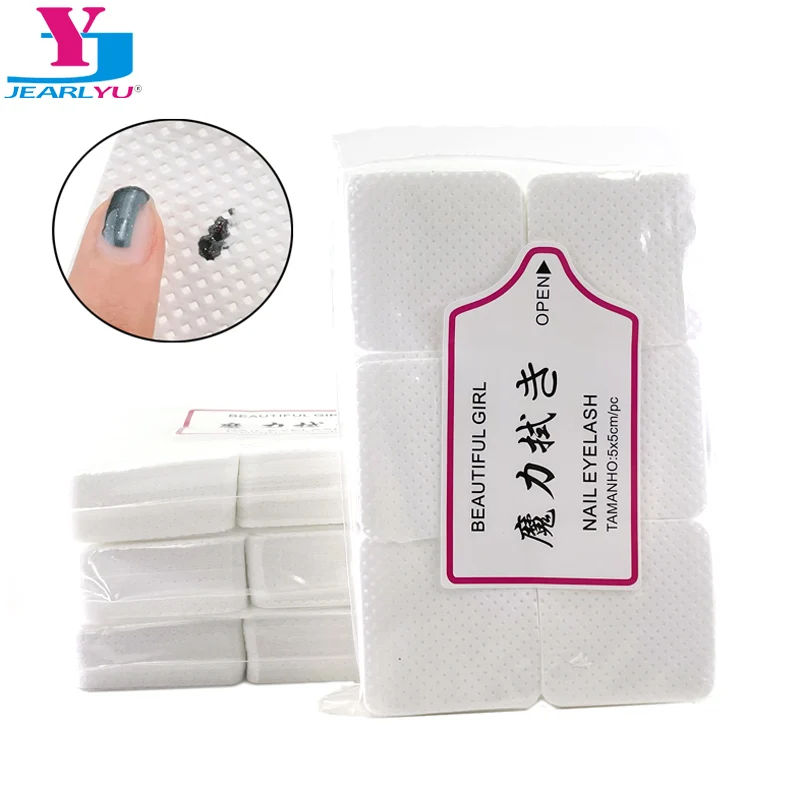 600/300 Pcs/Pack Lint Free Wipes Eyelash Glue Cleaner Paper Pads UV Gel Nail Polish Remover Cotton Wipes Nail Art Cleaning Tools