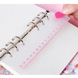 2pcs/lot 6 Holes Spiral Binder Rulers For A5 A6 Loose-leaf Notebook Divider Planner Accessories Students Ruler