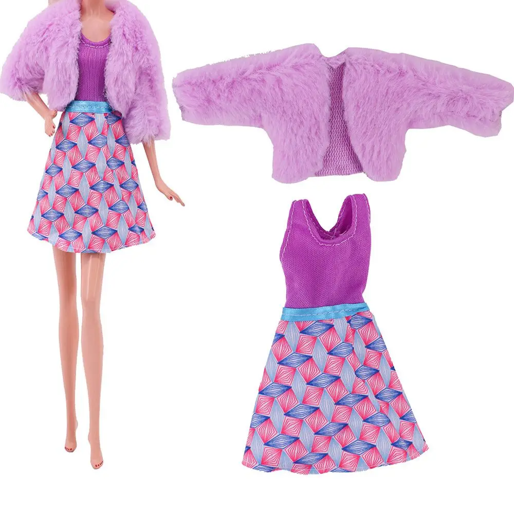 Robe en peluche beurre pour fille, accessoires vestisens, mini jupe, glacière, cadeau, 30cm, 11.8 po, bjd, mode