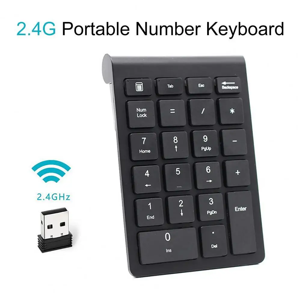 

RF304 Number Keyboard Pad Plug Play 22 Keys USB 2.4G Number Keypad Ultra-thin Number Keyboard for PC Laptop Number Pad