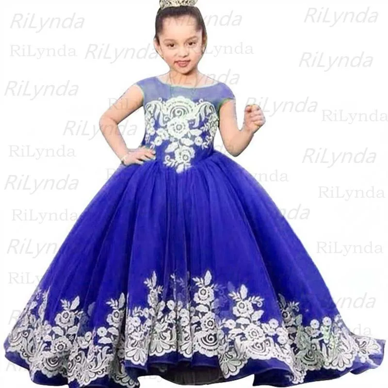 Robe de spectacle en dentelle pour filles, robe de première Communion, robe de soirée de mariage pour enfants, robe de fête d'anniversaire, robe longue de Banquet à pétales