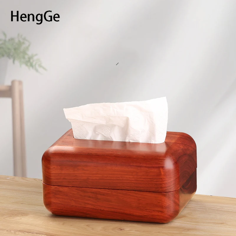 

Rosewood Tissue Holder Household Wooden Tissue Box Removable Tissue Case Lagerung Boxes for Home Office Desktop Ornaments