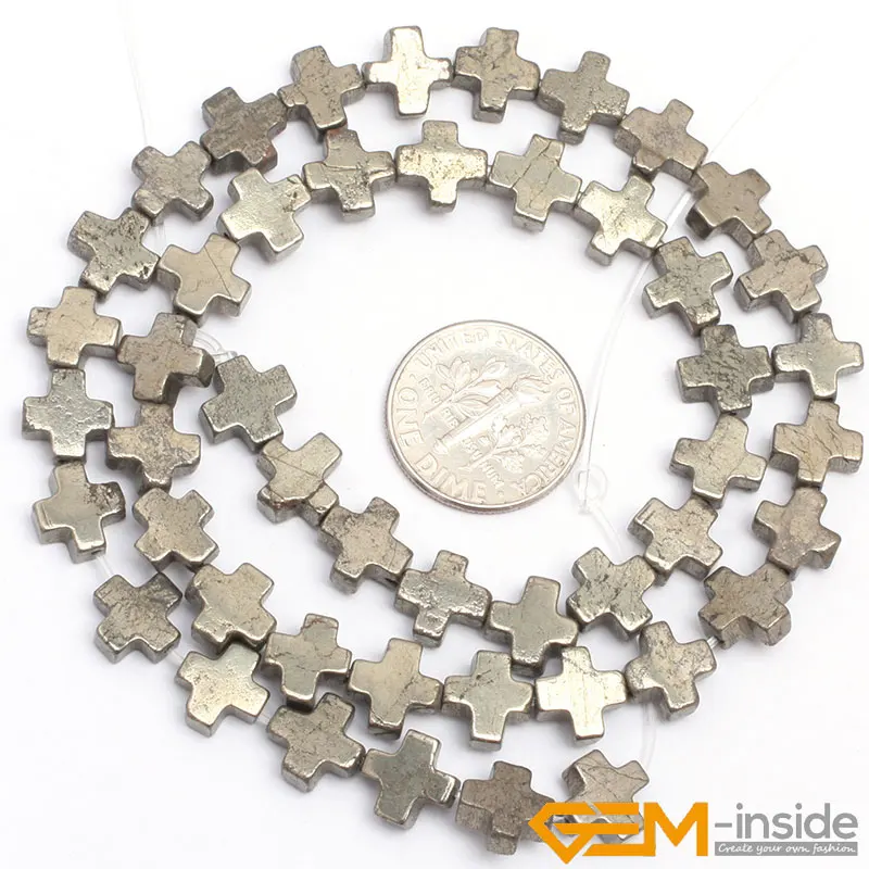 Pyrite: Flat Olivary Oval Irony Gray Pyrite Beads Natural Stone Bead DIY Bead For Jewelry Making Strand 15\