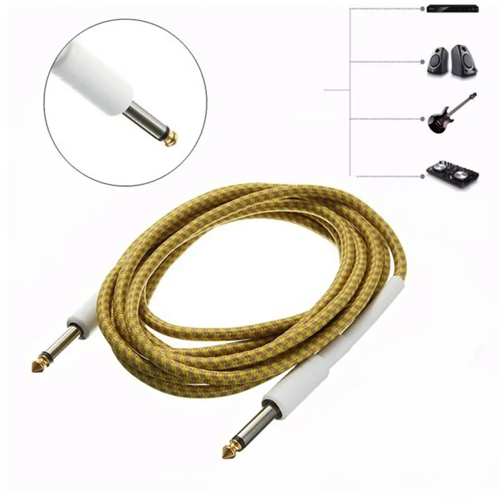 伝送ケーブル付きの安定した伝送,電気オーディオケーブル,オーディオボックスを接続するためのHi-Fi電気ギター