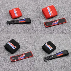 Motorcycle Front Fluid Oil Brake Reservoir Sock with keyring For Honda HRC CBR CB VTR VFR NC ST CBF CTX NT RC Interceptor