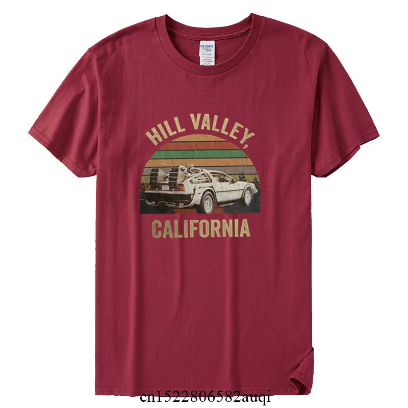 Hill Valley California Men Cotton Print T Shirts Women Casual 90s Style Movie Back To The Future Tops Tee,Drop Shipping