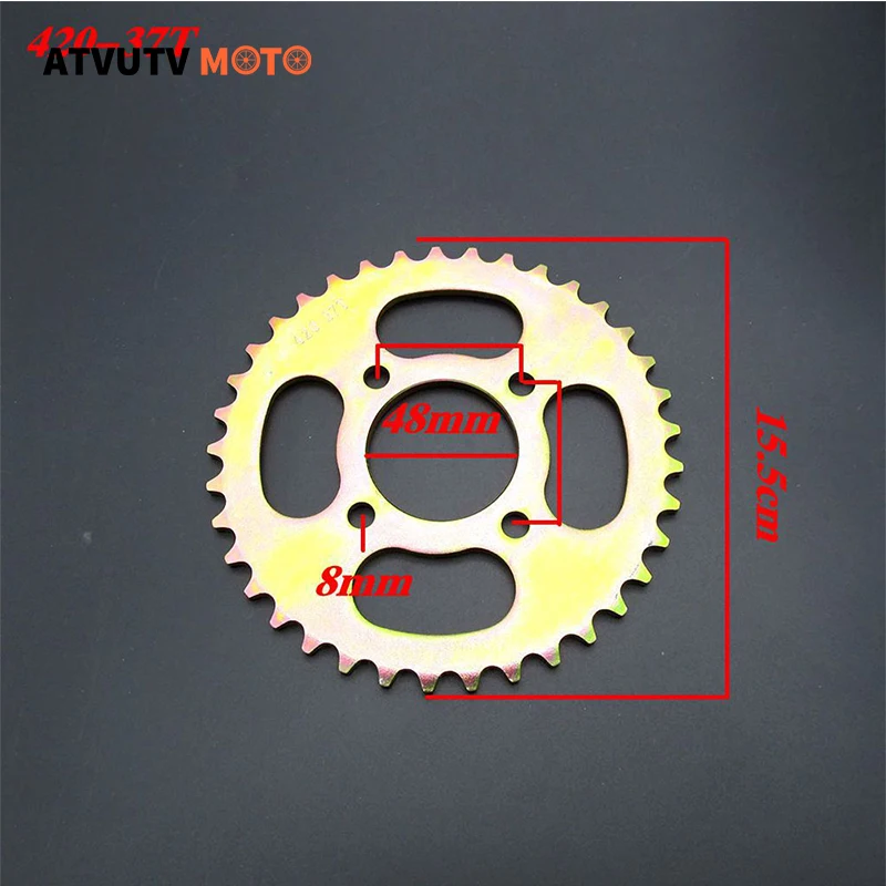 

Rear Sprocket 420 37T 48mm Chain For Chinese ATV Quad Pit Dirt Bike Motorcycle Motor Moped