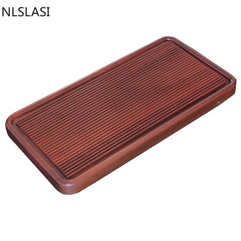 Natural overall solid Wooden Tea Tray Chinese tea table Board High Quality Bakelite serving tray Household Tea Set Accessories