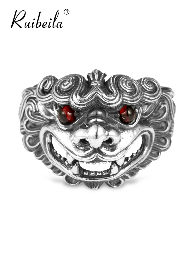 Ruibeila Lucky Transit Pixiu bague ouverte hommes et femmes 100% 925 en argent Sterling bague de bijoux en zircone cubique