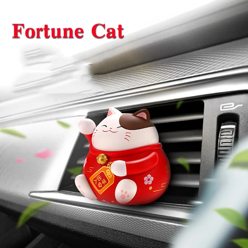 Lucky Cat Car Air Freshener perfume Automobile Interior Perfume Clip Fragrance Decoration Ornaments Car Accessories