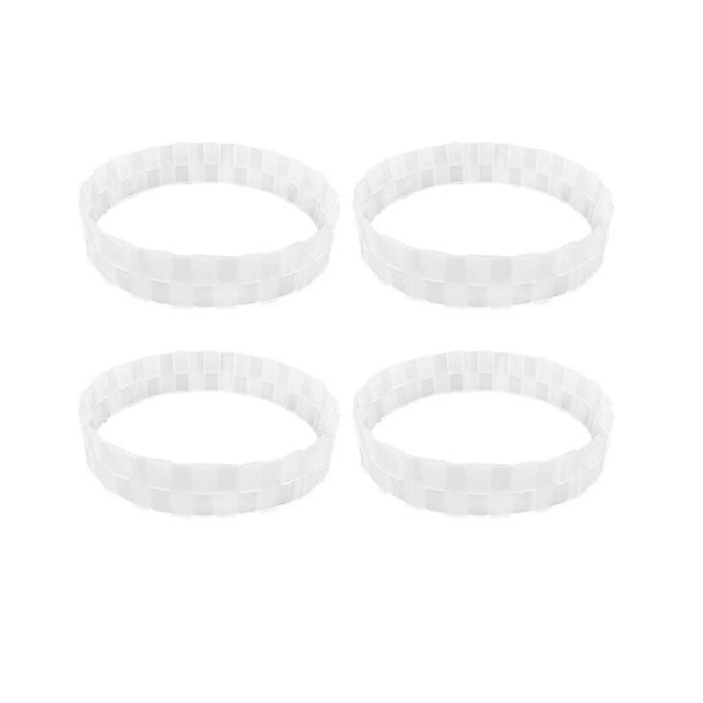 4 قطعة مكافحة ارتداء الإطارات حلقة مكنسة كهربائية عجلة الإطارات الجلد ل Ecovcas/ mi / Mi jia/ Roborock العالمي الإطارات 65 مللي متر