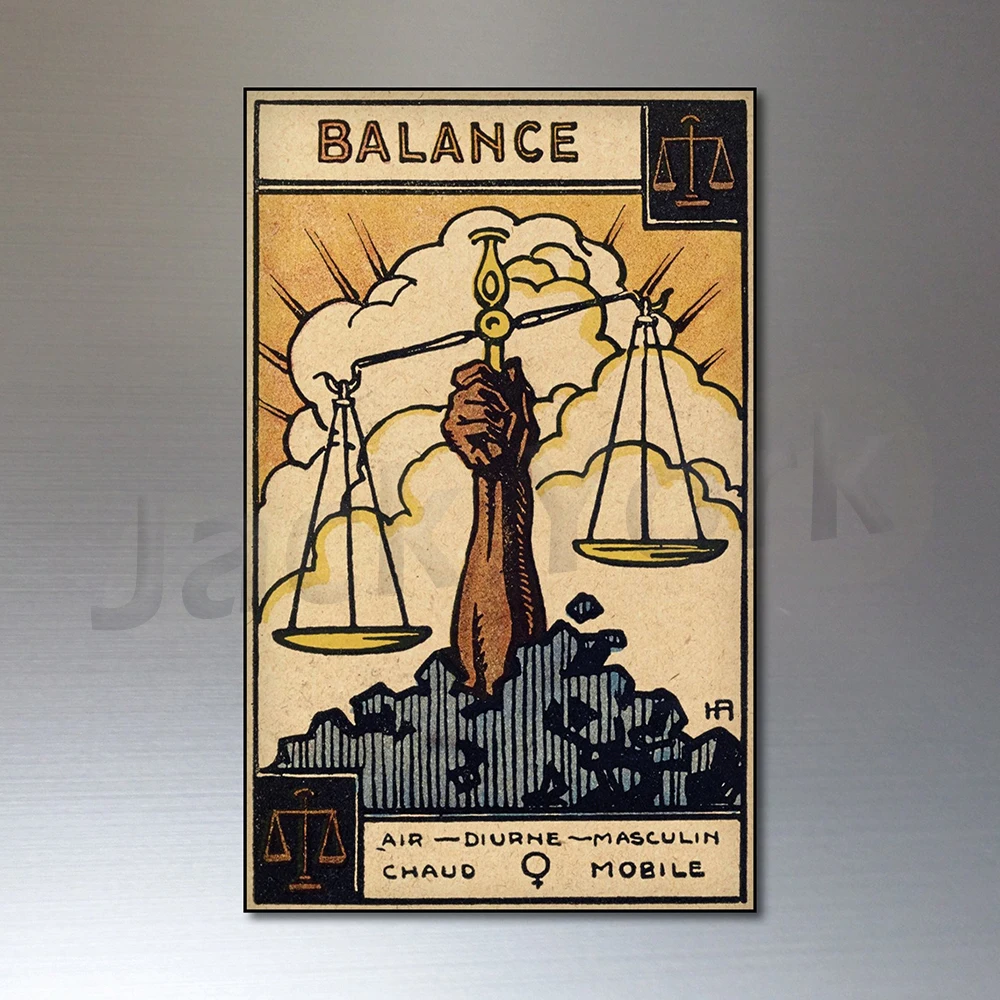 Retro tarot poster printing retro decorative tarot wall decoration
