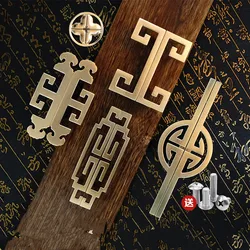 New Chinese Wardrobe Door Handle Gold Antique Solid Cabinet Handle Door Drawer Drawer Pulls Cupboard Handles Furniture Hardware