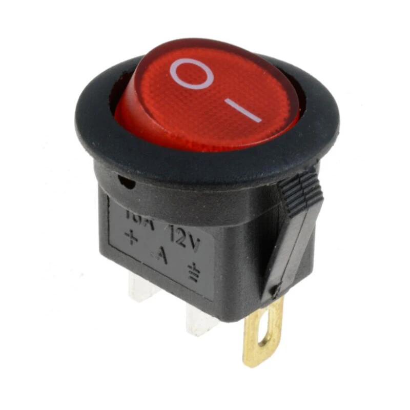 1PCS 12V/220V LED illuminuted rocker switch 20Apush button switch Car button light switch ON/OFF Round Rocker Switch Dash Boat