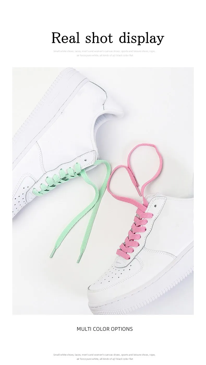 1 Paar flache Schnürsenkel, klassische Schnürsenkel, passend für modische, einfarbige Sportschuhe, lässige Unisex-Schnürsenkel, Schuhzubehör – Detail 11