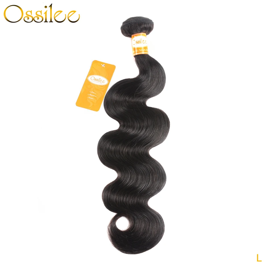 Ossilee Body Wave Human hair Bundles Brazilian Hair Weave Bundles Natural Color Remy Hair Bundles Low Ratio 8-26 Inches