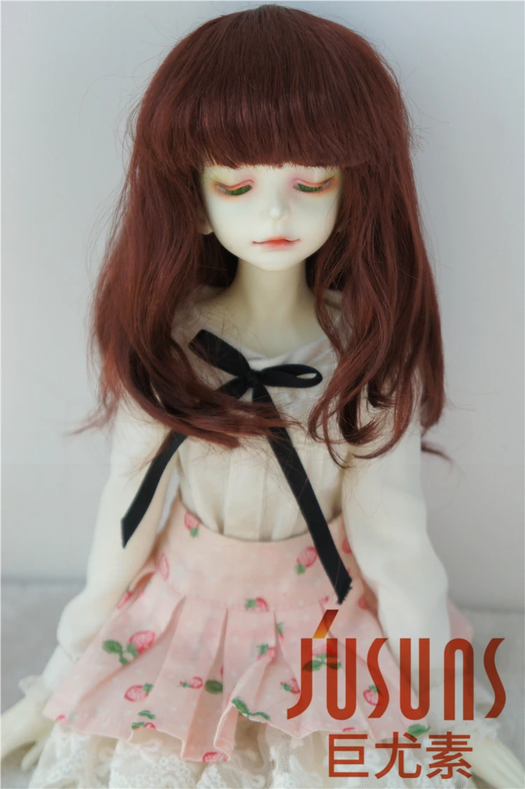 JD045 1/6 1/4 1/3 Long Nature Wave  Synthetic Mohair BJD  Wig 6-7inch 7-8inch  8-9inch  9-10inch YOSD  MSD SD Blythes Accessorie