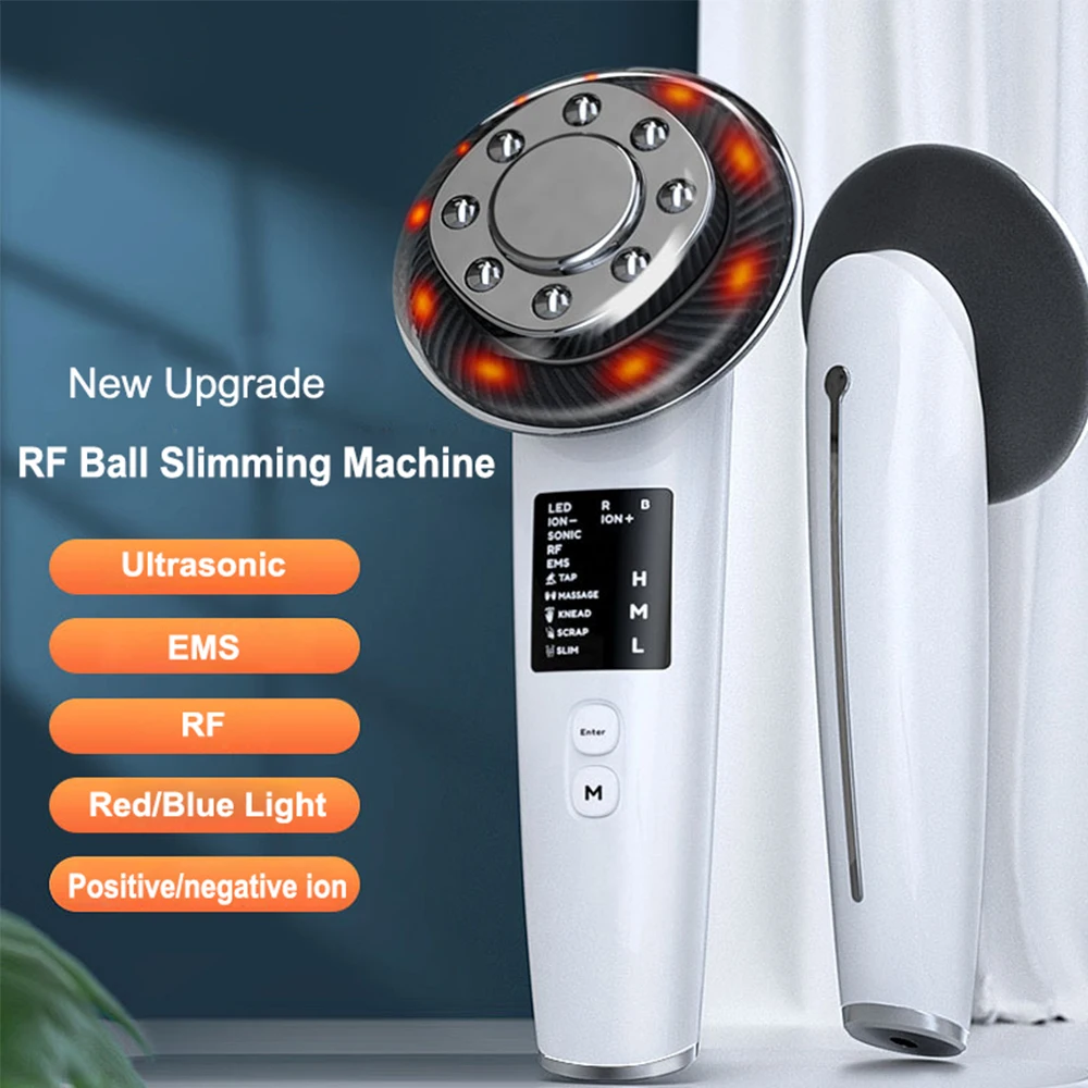 RF Ultrasonic EMS Body Slimming Massager Weight Loss Anti Cellulite Fat Removal Machine Face Cleaner  Massager For Beauty Health