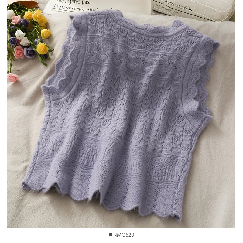 Sweater Vests Women Korean Style Casual Sweetie Preppy Loose Students Spring Sleeveless Mujer All-match Knitted Trendy V-neck